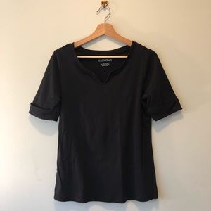Ellen Tracy Black T shirt with V Neck